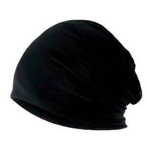 New - Ultra-Lightweight -Stretch - Fashion Knit Beanie Hat - Black